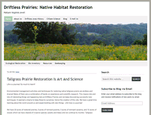 Tablet Screenshot of driftlessprairies.org